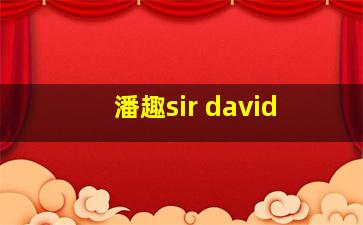 潘趣sir david